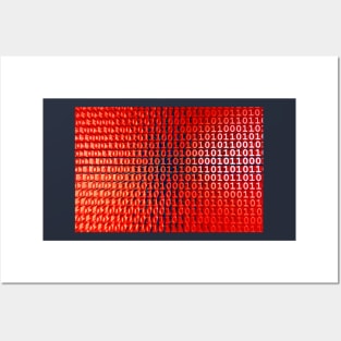 Binary Numbers, Computer Talk, Red Posters and Art